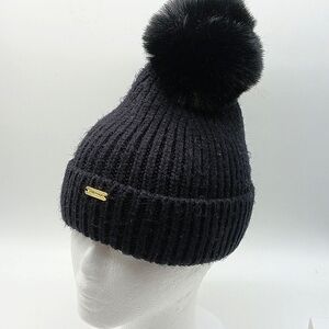 Steve Madden Pom Pom Beanie Hat One Size